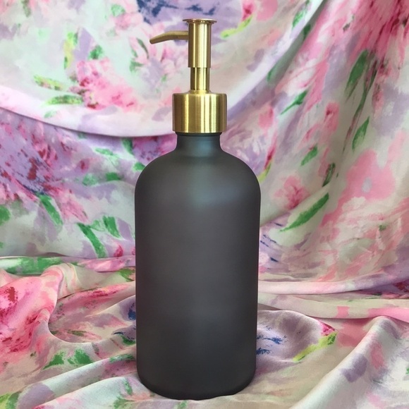 Brand New Yew Design Frosted Glass Soap Dispenser for Bathroom with Metal Pump - Picture 4 of 6